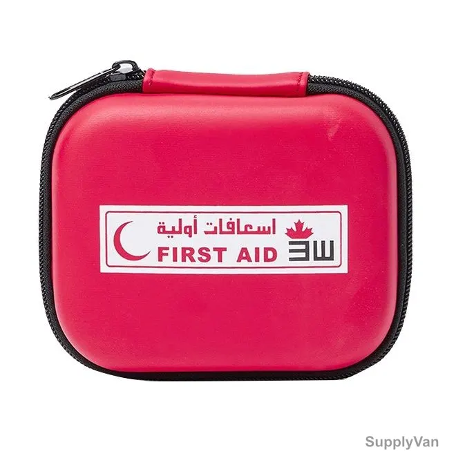 3W Essential First Aid Kit, 3W-9730, 14CM Length x 12CM Width, Red