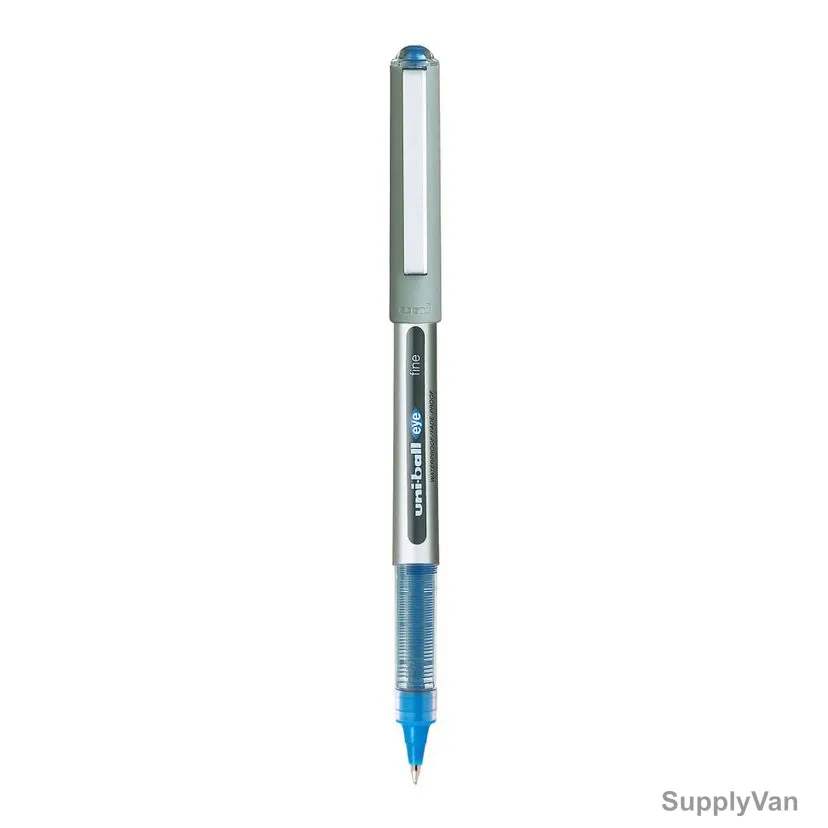 Uni-Ball Ball Point Pen, UB157D-02BE, Eye Needle, 0.7MM Tip, Blue, 2 Pcs/Pack