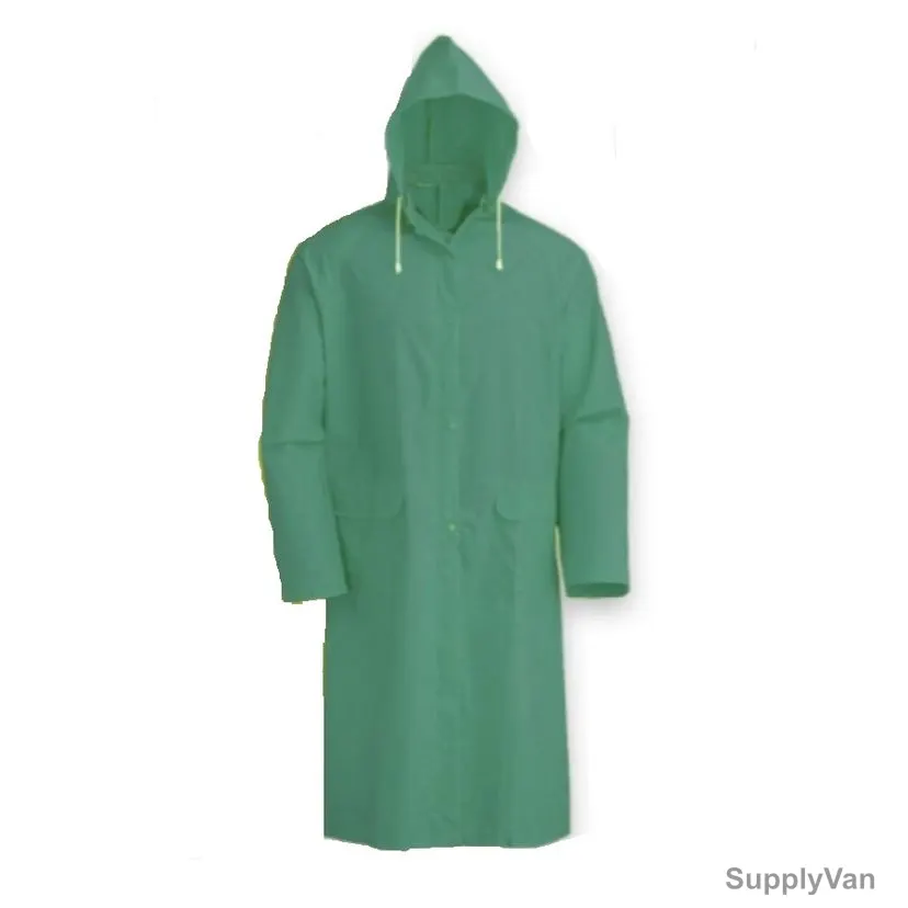Rain Coat, RS25A, PVC, 0.28MM Thk, XL, Green