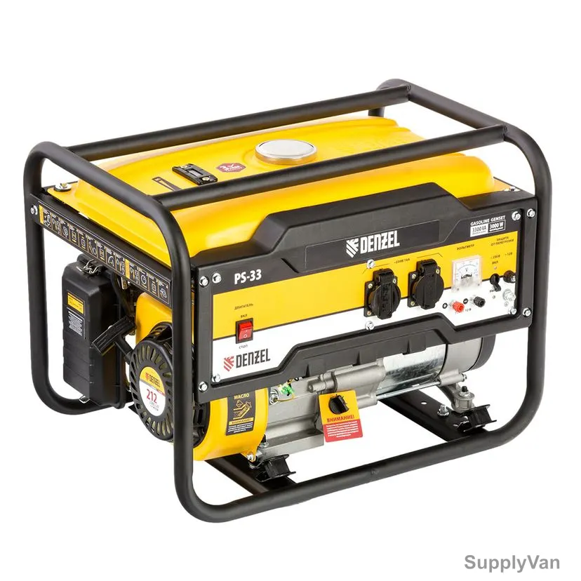 Denzel Gasoline Generator, PS-33, Manual Starter, 3300W, 15 Ltrs Tank Capacity — image 1
