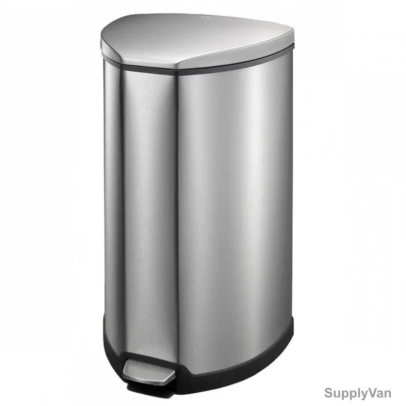 Eko Fingerprint Resistant Pedal Trash Bin, EK-9209, Grace, Stainless Steel, 9 Ltrs, Silver — image 1