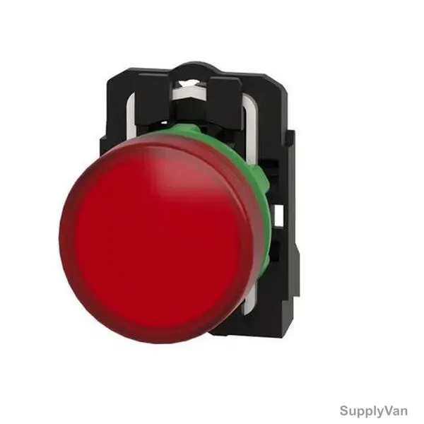Schneider Electric LED Pilot Light, XB5AVM4, Harmony XB5, 230-240VAC, 22MM Dia, Red