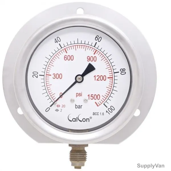 Calcon Pressure Gauge, CC10C, 80MM, 1/4 Inch, BSP, 0-100 Bar — image 1