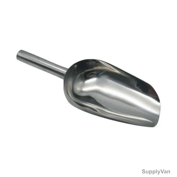 Stainless Steel Ice Shovel, 24.5CM, 500GM Capacity, Silver
