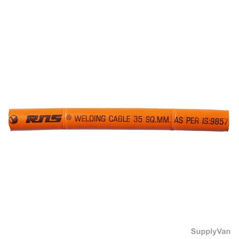 Rns Double Insulated Copper Welding Cable, 1 Core, 35 SQ.MM, 100 Mtrs Length, Orange