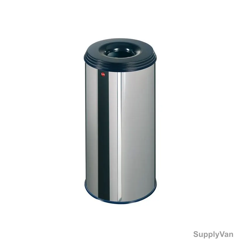 Hailo Waste Bin, HLO-0950-022, ProfiLine Safe XL, 45 Litres, Silver