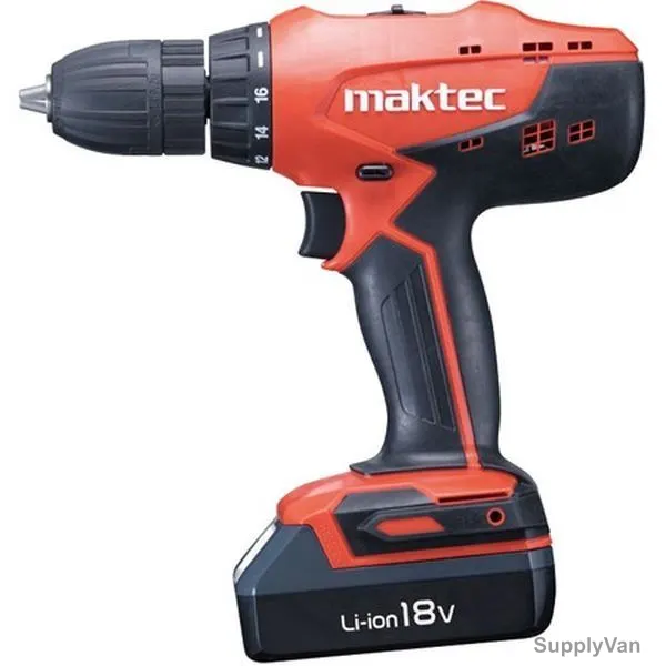 Maktec Cordless Drill/ Driver, MT071, Li-Ion, 18V, 13MM