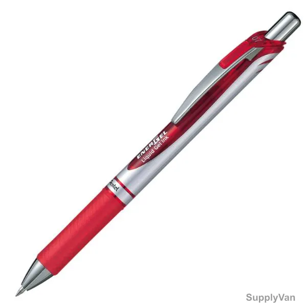 Pentel Energel Roller Gel Roller Pen, PE-BL27-BH, 0.7MM Tip, Red, 12 Pcs/Pack