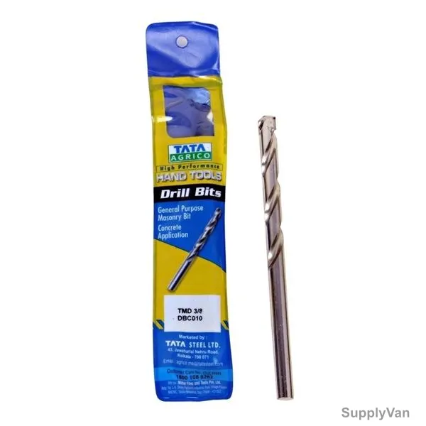 Tata Agrico Masonry Drill Bit, DM010, Stainless Steel, 10MM