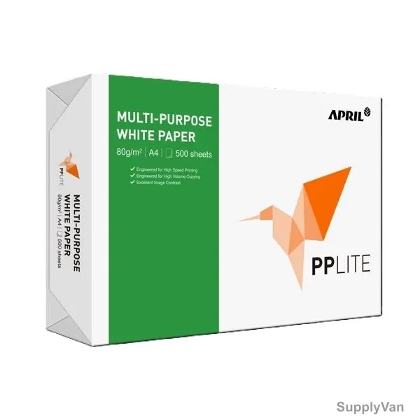 PP Lite Multi-Purpose Copy Paper, A3, 80 GSM, 297MM Width x 420MM Length, 500 Sheets, White, 5 Ream/Box