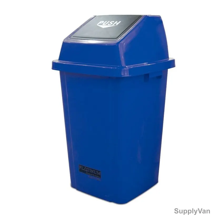 Akc Quadrate Garbage Bin, GC14B-100, Plastic, 100 Ltrs Capacity, Blue