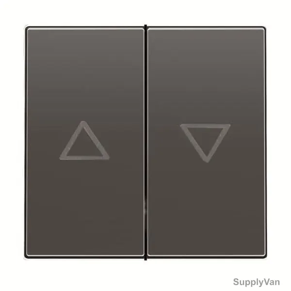 ABB Blind Control Switch With LED, AM11844-SB, Millenium, 16A, Silk Black