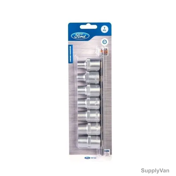 Ford Deep Sockets Set, FMT-045, 1/2 Inch, Silver, 7PCS