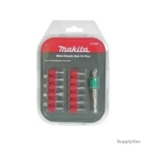 Makita Bit Set, P-51960, w/ Mini Chuck, 14PCS
