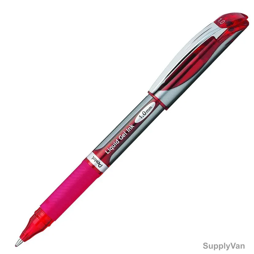 Pentel Energel Roller Gel Roller Pen, PE-BL60-BH, 1.0MM Tip, Red, 12 Pcs/Pack