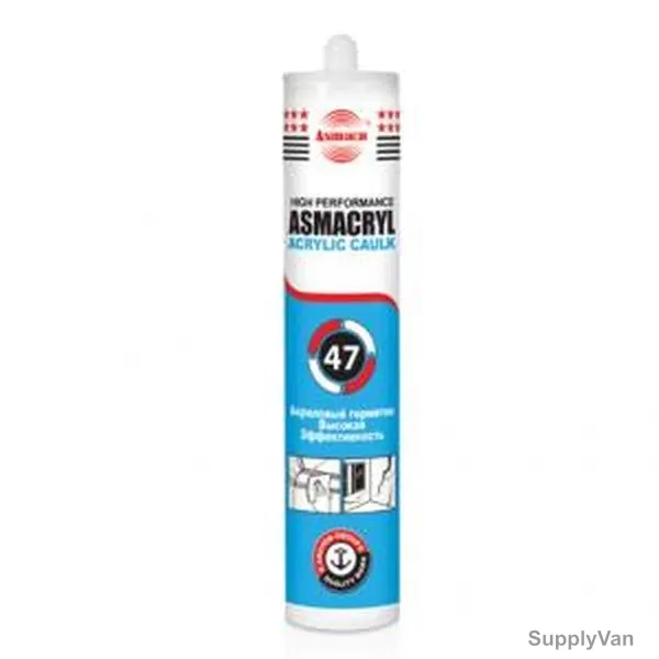 Asmaco Acrylic Duct Sealant, Asmacryl 47, 460GM, White, 24 Pcs/Carton