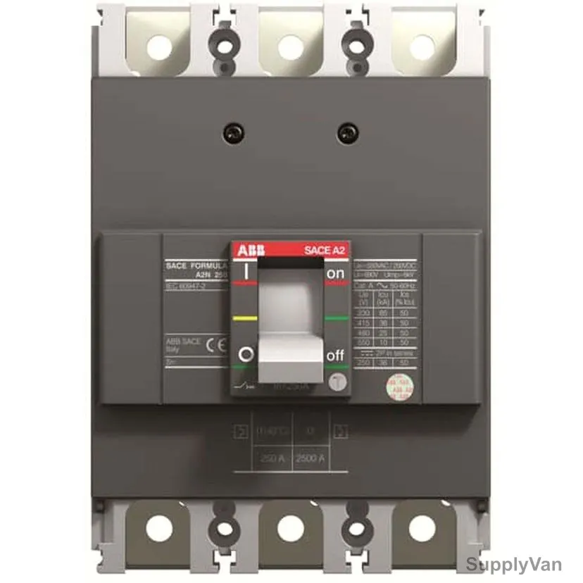 ABB Moulded Case Circuit Breaker, A2N-MCCB-125A-3P-36KA, 3 Pole, 36kA, 125A