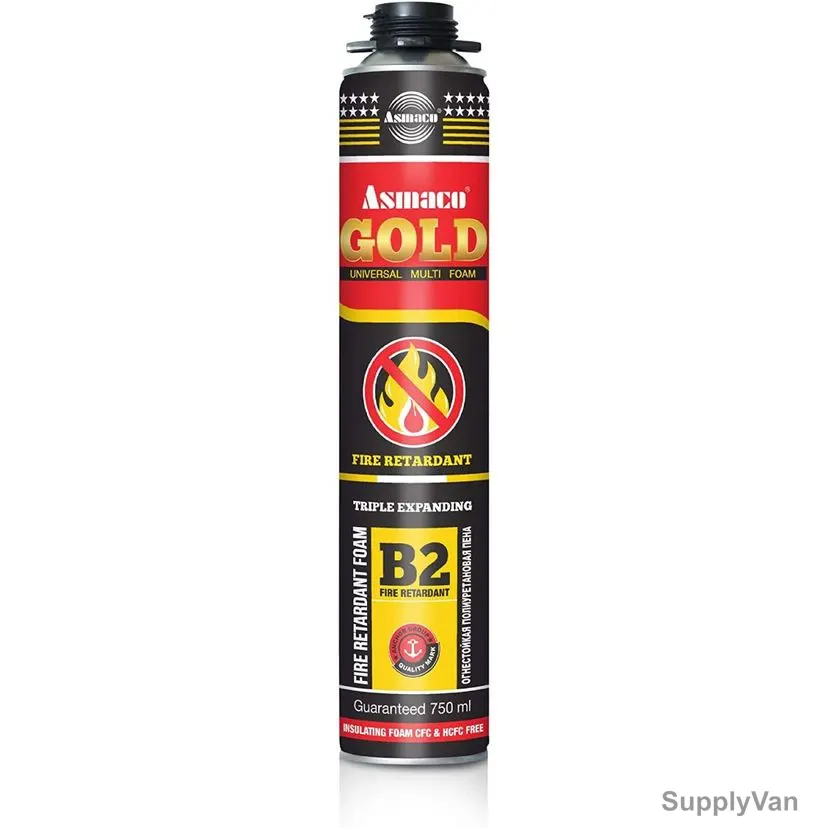Asmaco Fire Retardant PU Foam, B2, 750ML, 12 Pcs/Carton