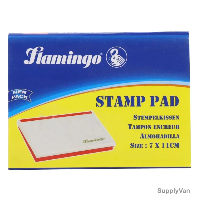 Flamingo Stamp Pad, 7 x 11CM, White/Pink