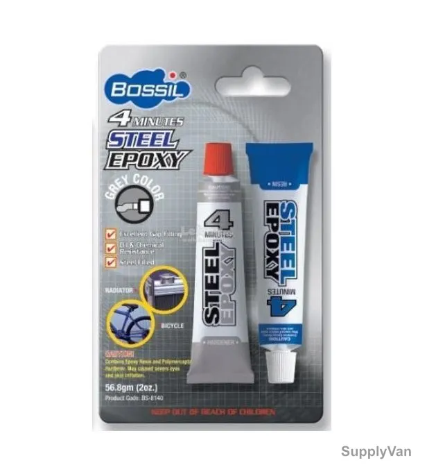 Bossil Steel Epoxy, BS-8140, 56.8g, Grey