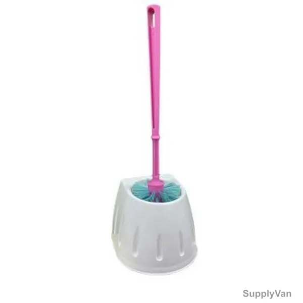 Akc Toilet Brush With Stand, TB05, Plastic, No.6, Pink/Blue