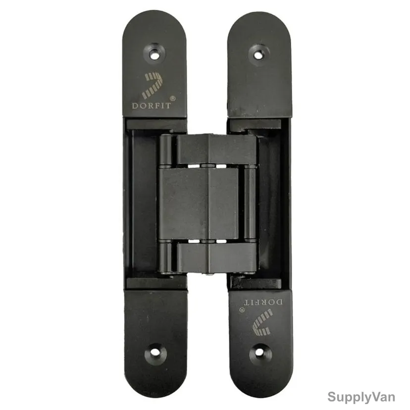 Dorfit 3D SOS Hinge, DTCH008ZA3D120-MB, Zinc Alloy, 120 Kg Weight Capacity, Matt Black — image 1