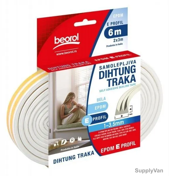 Beorol E Profile Door Sealing Tape, 2x3 Mtrs