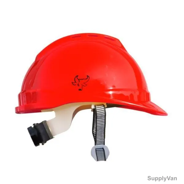 Pitbull Safety Helmet With Pinlock Plastic Suspension, Free Size, Red