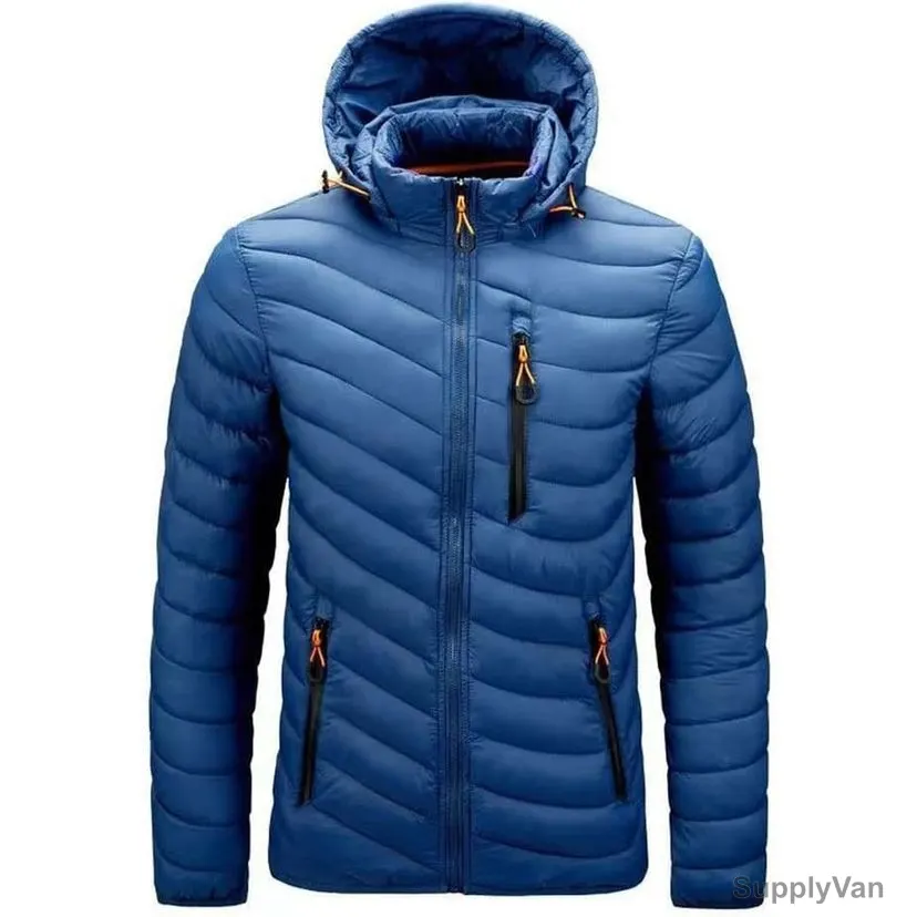 Boernisen Waterproof Hooded Winter Jacket, Nylon/Polyester, 3XL, Blue — image 1