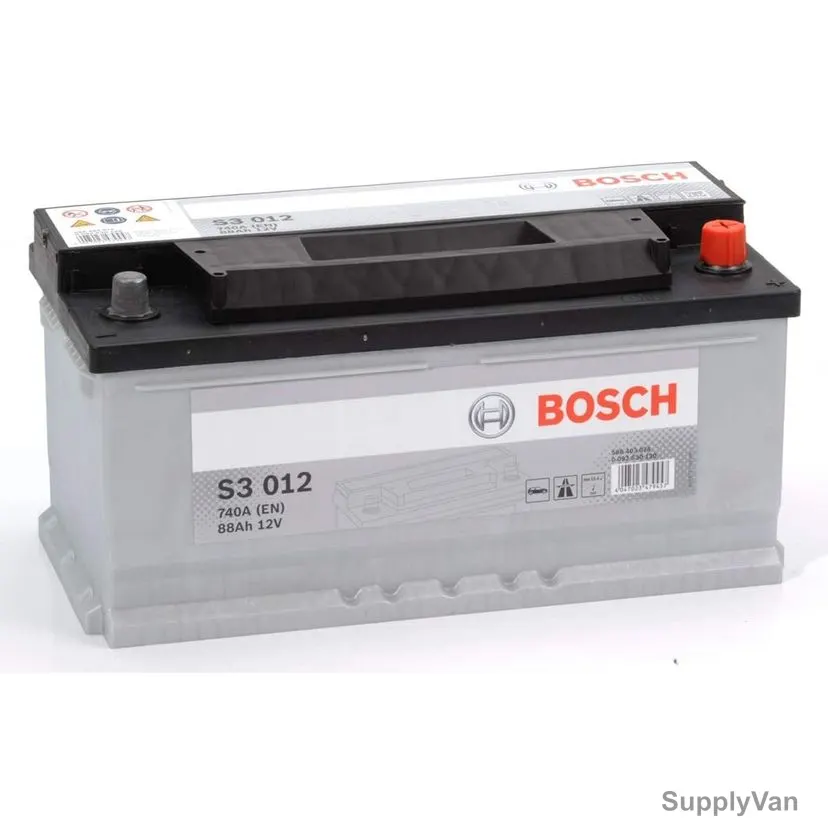 Bosch S3 012 Car Battery, 0092S30120, 12V, 88Ah, 740A