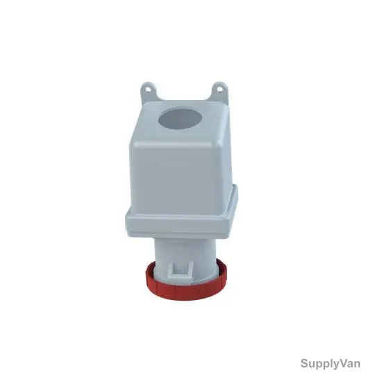Abb Wall Mounted Socket Outlet, 4125RS6W, 346-415V, IP67, 125A, 3P+N+E, Red