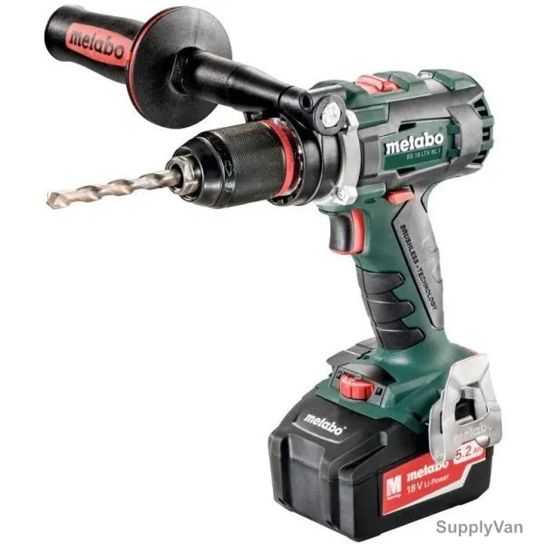 Metabo Cordless Hammer Drill With Plastic Case, SB-18-LTX-BL-I, 602352500, 18V, 2 x 4Ah Battery