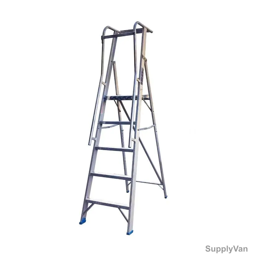 Topman Heavy Duty Platform Ladder, PFHDAL5, Aluminium, 4+1 Steps, 150 Kg Loading Capacity