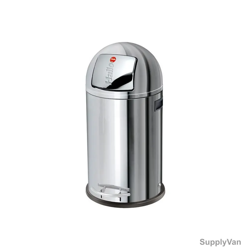 Hailo Pedal Waste Bin, HLO-0835-069, KickMaxx L, 28 Litres, Silver