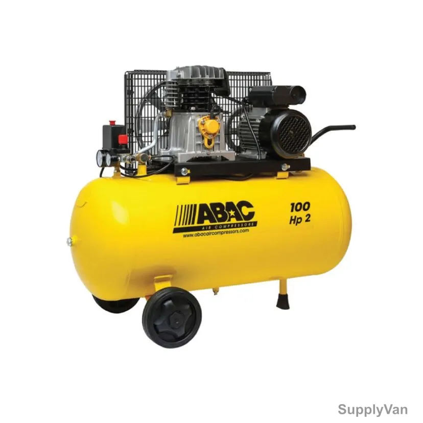 Abac Air Compressor, A29/100CM2-C, 10 Bar, 2 HP, 100 Ltrs