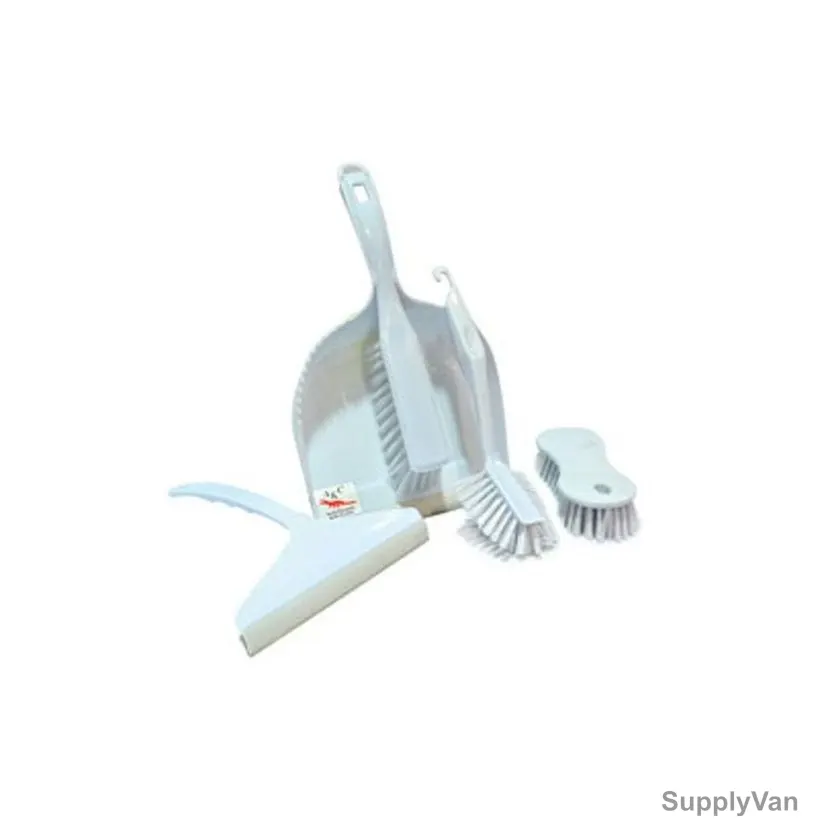 Akc Dust Pan Set, DP11, Plastic, S, White