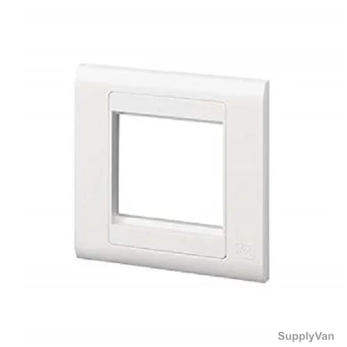 Mk Module Euro Front Plate, MV182WHI, Essential, Polycarbonate, 2 Gang, 50 x 50MM, White