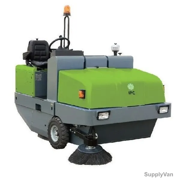 IPC 36HP Lombardini Engine Diesel Operated Ride On Sweeper, 191-D, 500 Litres, Green and Black