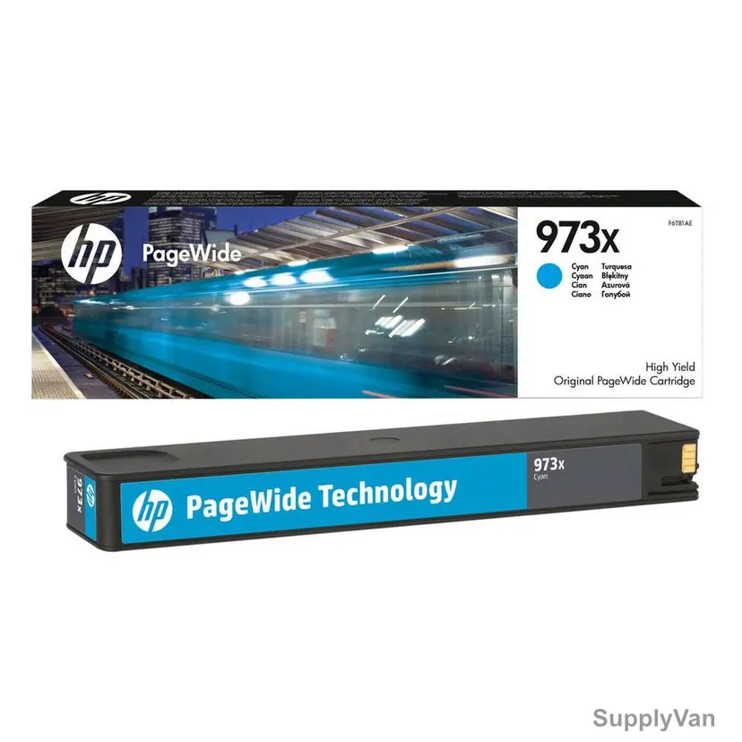 HP High Yield Original PageWide Cartridge, F6T81AE, 973X, Cyan — image 1