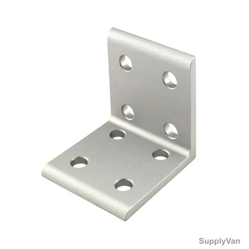 Extrusion Inside Corner Bracket, 20 Series, 8 Hole, Aluminium, 40 x 40MM