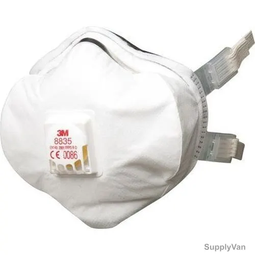 3M Particulate Respirator, 8835, Free Size, FFP3, Valved, White