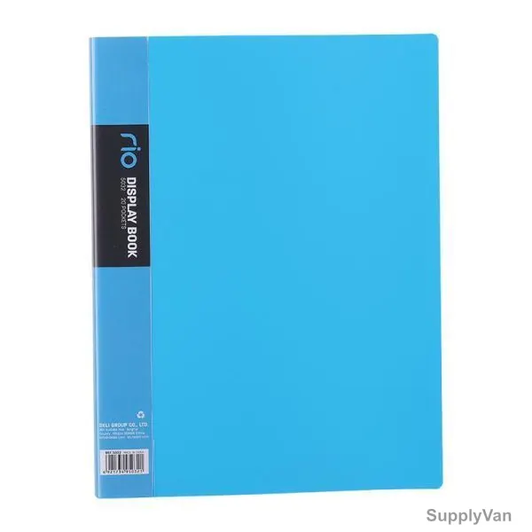 Deli Display File, E5032, Rio, 20 Pocket, Blue