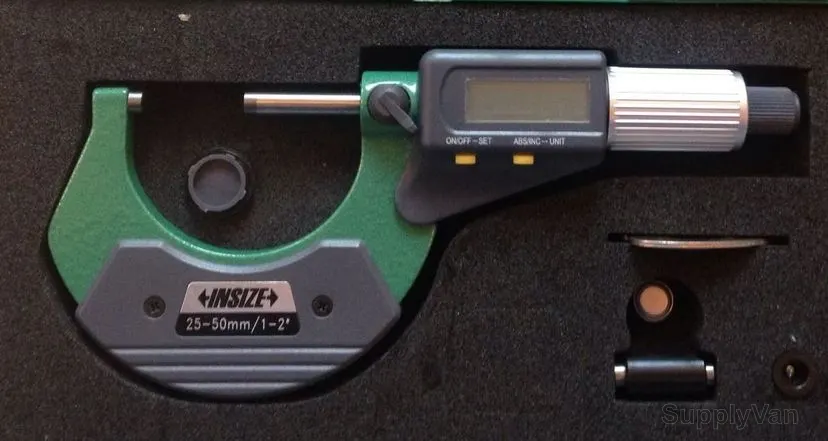 Insize Digital Outside Micrometer, ISZ-3109-50A, 25-50MM, Green — image 1