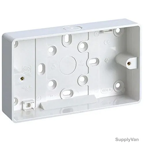 Mk Pattress Box, K2183-WHI, Logicplus, PVC, 2 Gang, 32MM
