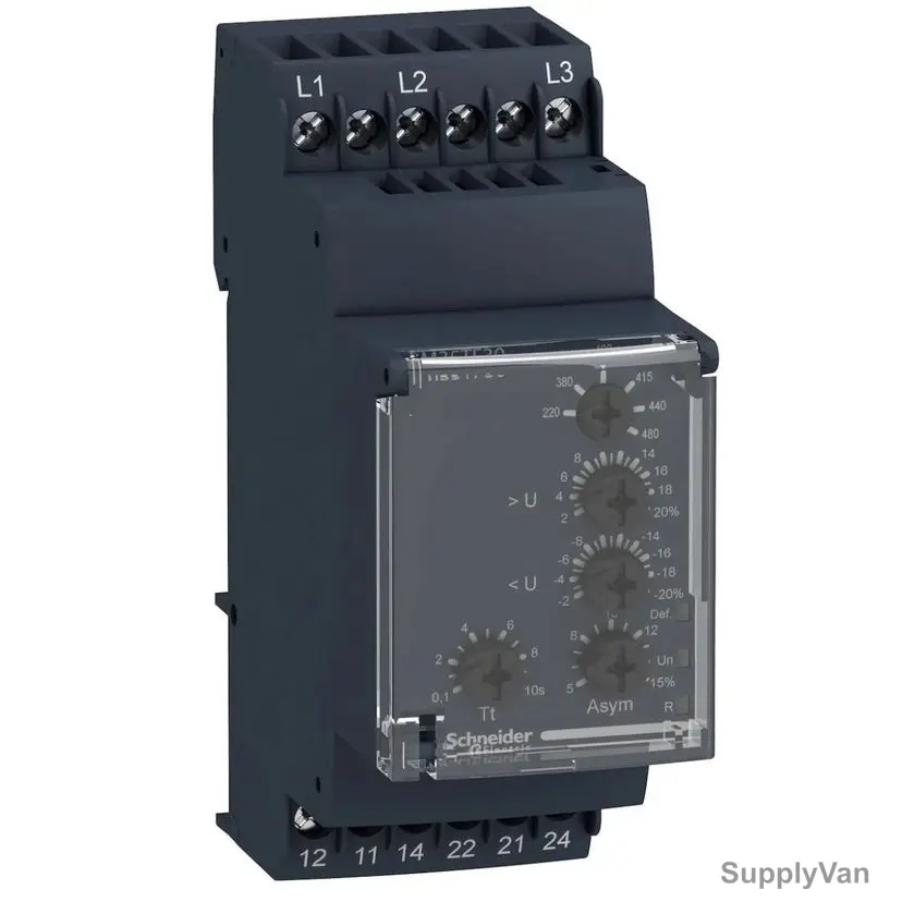 Schneider Electric Multifunction Phase Control Relay, RM35TF30, 194-528VAC, 5A, 35MM Width