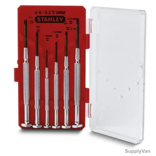 Stanley Multifunctional Precision Instrument Screwdriver Set, 1-66-039, 6 Pcs/Set