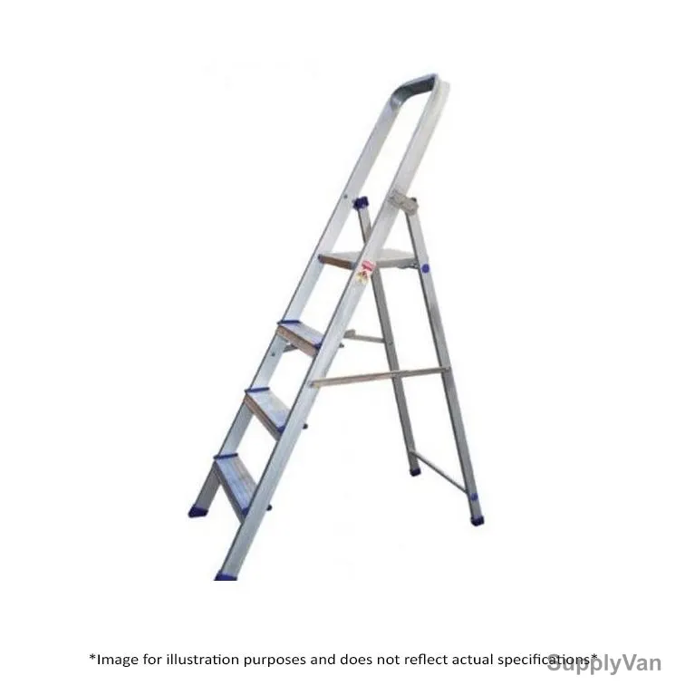 Emc Platform Step Ladder, ESL-04, Aluminum, 1 Side, 4 Steps, 1.2 Mtrs, 90.71 Kgs