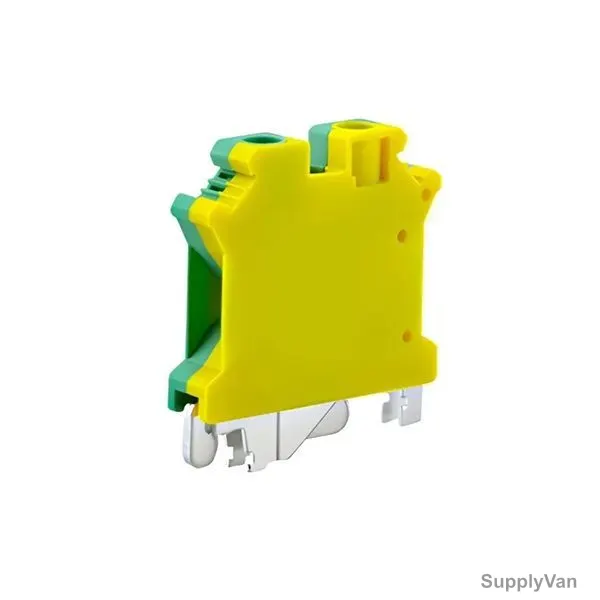 Rail Mounting Connector, 4MM, Yellow/Green, 100 Pcs/Pack