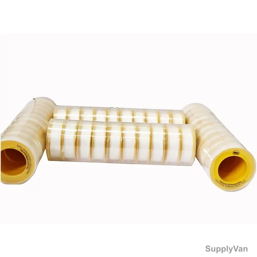 Ideal Teflon Tape, 12MM x 10 Mtrs, White/Yellow, 250 Pcs/Pack
