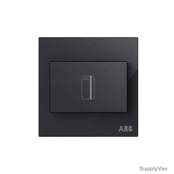 ABB Key Card Switch With LED, AM40244-BG, Millenium, 16A, Black Glass — image 1